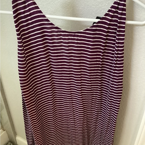 Lane Bryant Tops - Purple and White Striped Tank Top